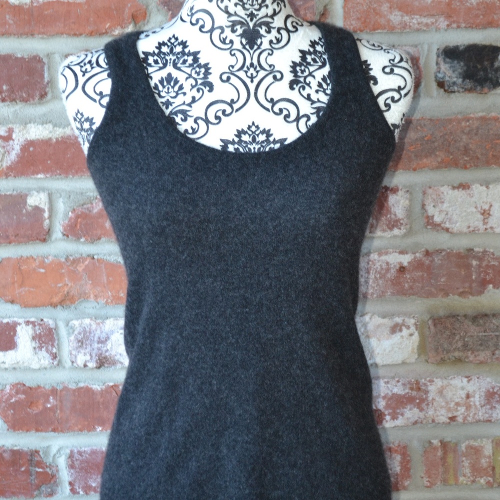 Charcoal cashmere camisole (Margaret O'Leary)